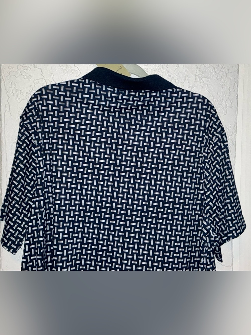 Goodfellow & Co Navy and White Geometric-Print Polo (NWT) - Picture 5 of 7